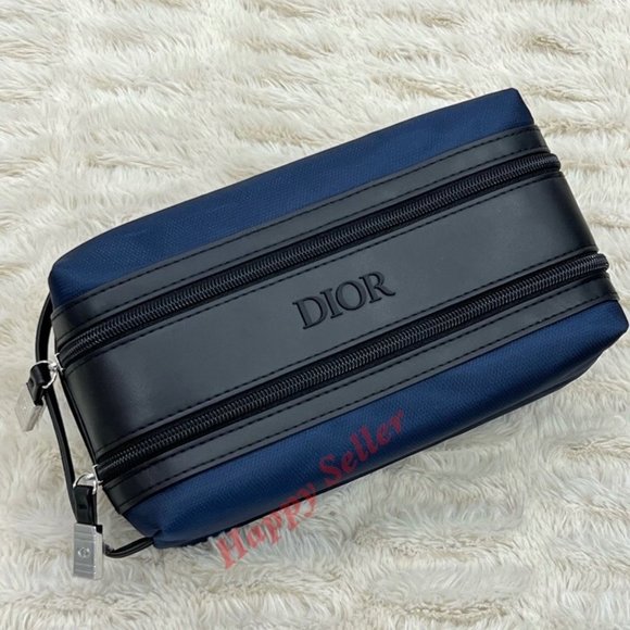 Dior Pouch Toiletry Case Cosmetic Bag Travel Holdall Dopp Kit Shaving Case New - Picture 2 of 10